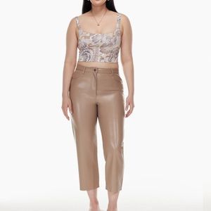 Cropped Artizia Melina Leather Pant NWT